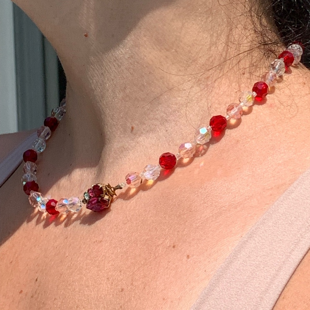 Vintage Crystal Bead Necklace
